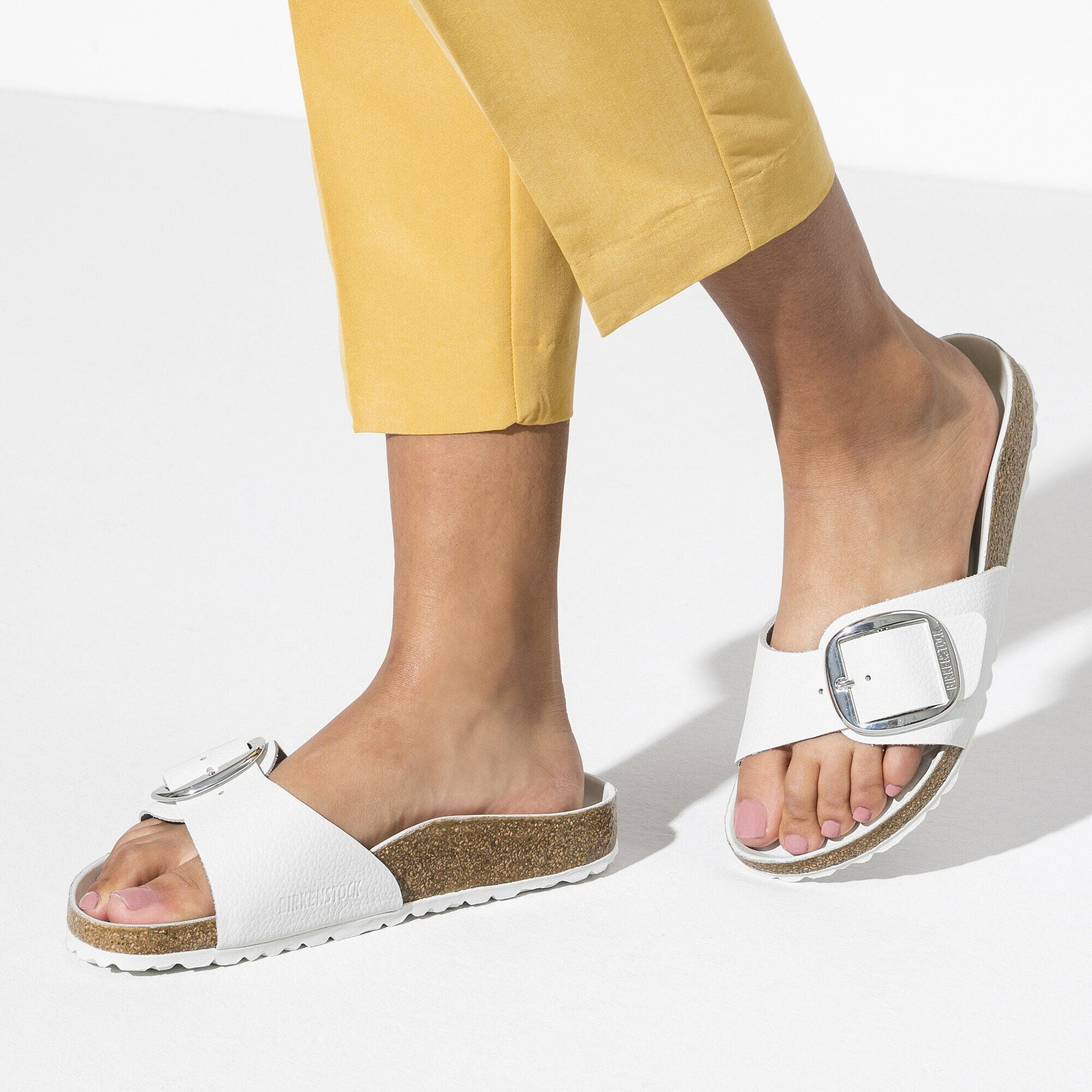 Madrid Big Buckle | Leather | White - Image 2