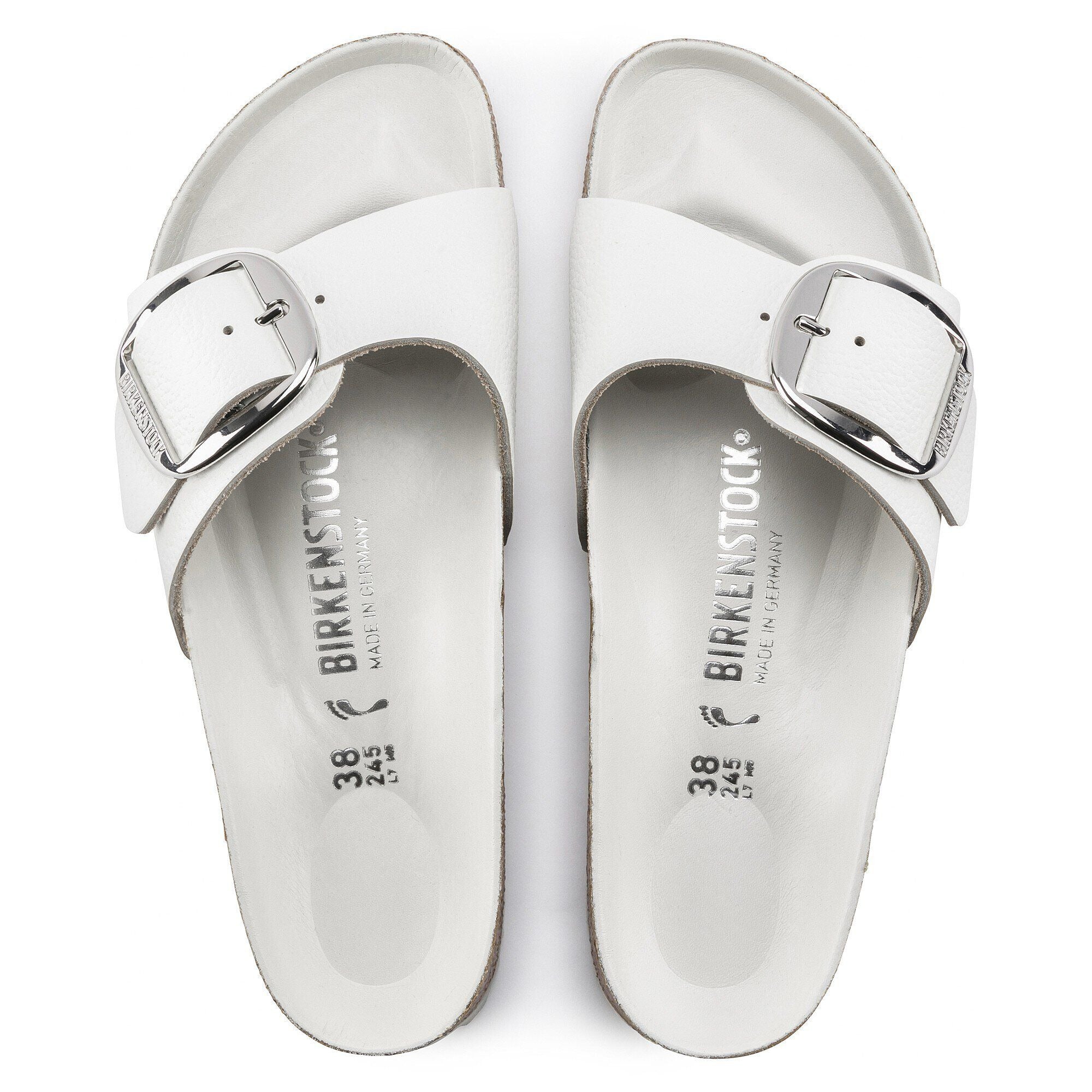 Madrid Big Buckle | Leather | White - Image 4