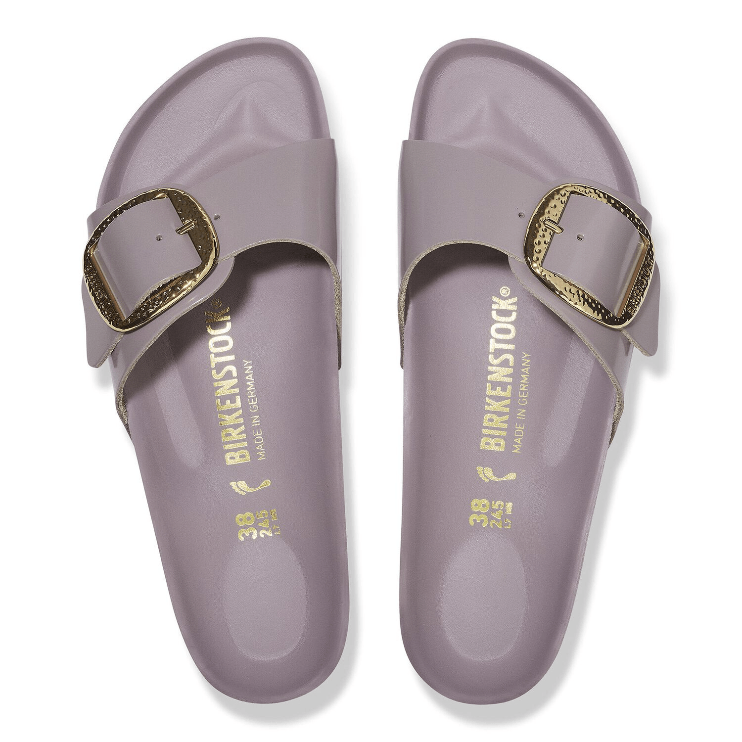 Madrid Hammered Big Buckle | High-Shine Patent Leather | Faded Purple - Image 4