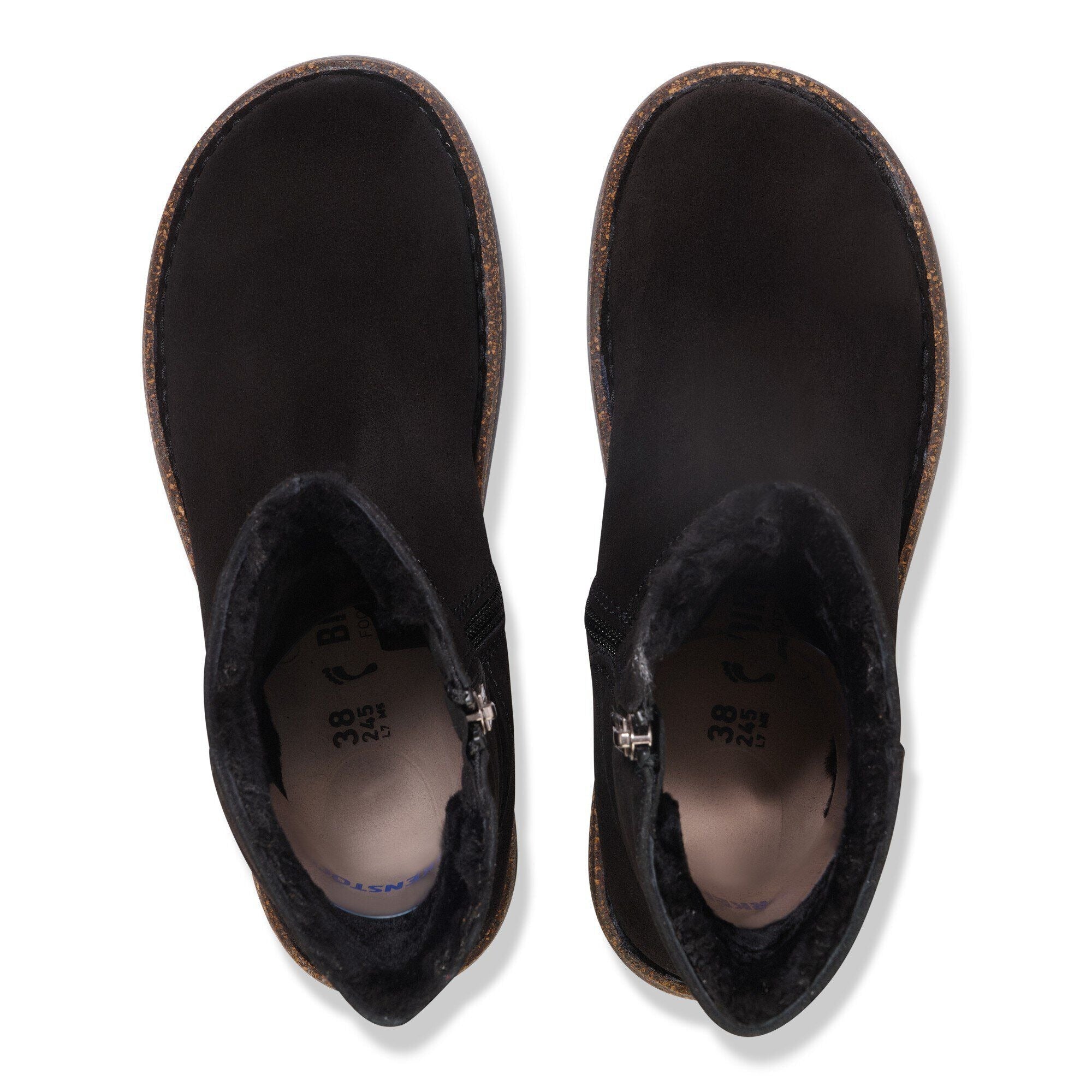 Uppsala Zip Shearling | Suede/Shearling | Black - Image 5