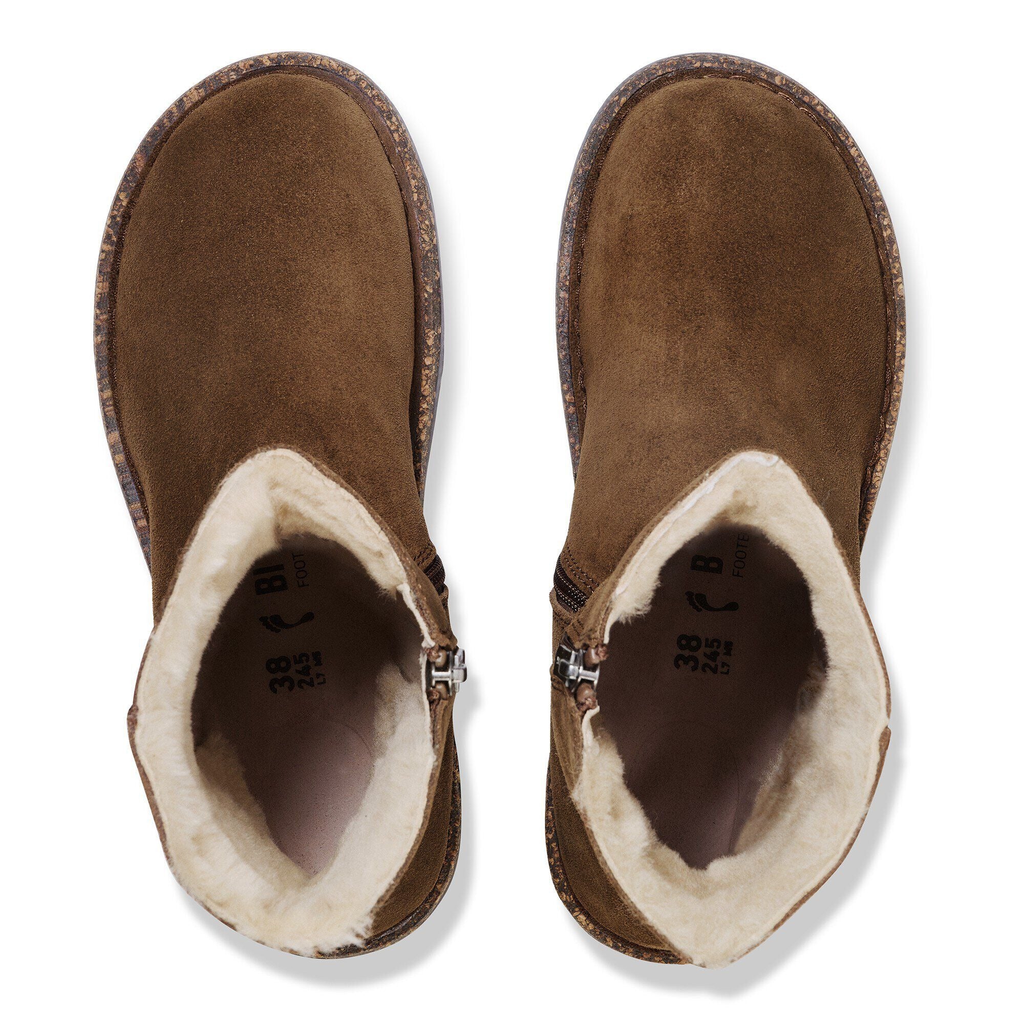 Uppsala Zip Shearling | Suede/Shearling | Dark Tea - Image 4