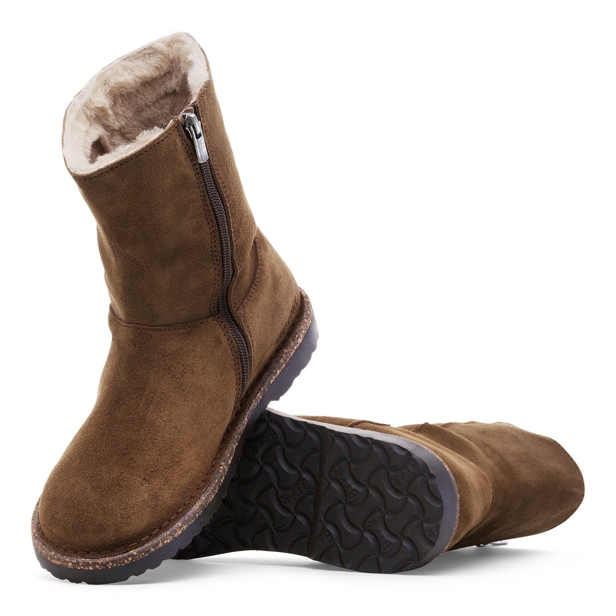 Uppsala Zip Shearling | Suede/Shearling | Dark Tea - Image 6